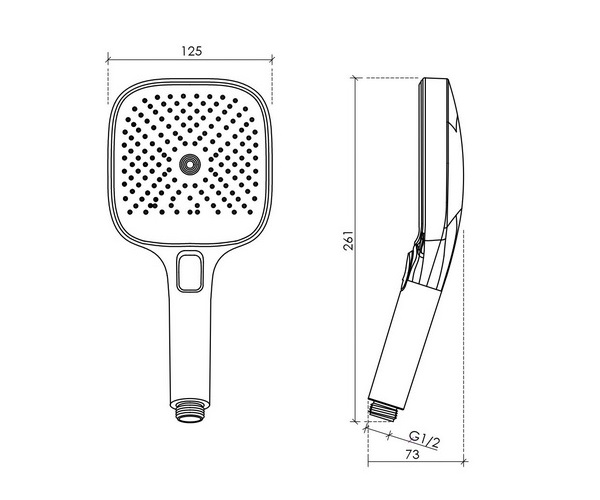 душевая лейка SANCOS NOK SQUARE